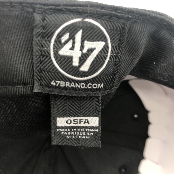 47 Brand Super Bowl LIII 53 Adjustable Hat Black NFL Football Atlanta 2019 NEW - Picture 11 of 12